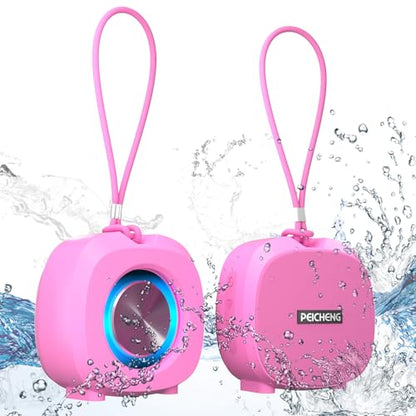 PEICHENG Speaker, Small Portable Bluetooth Wireless IPX5 Waterproof Shower Speaker,Loud Stereo Sound Deep Bass,TWS Paire, RGB Lights,Long Playtime for Outdoor Party, Great Gift,1PC(Pink) - color: Pink