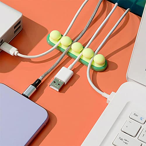 Cable Clips USB Cable Holder Wire Organizer, 2 Packs - color: Green and bule