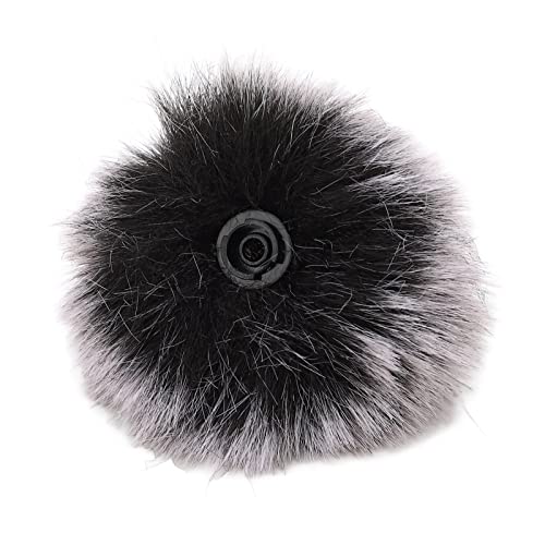 Microphone Windscreen, Foam Microphone Windscreen with Furry Windscreen, Furry Microphone Cover Noise Reduction, Soft Compact Microphone Windscreen Muff for Recording