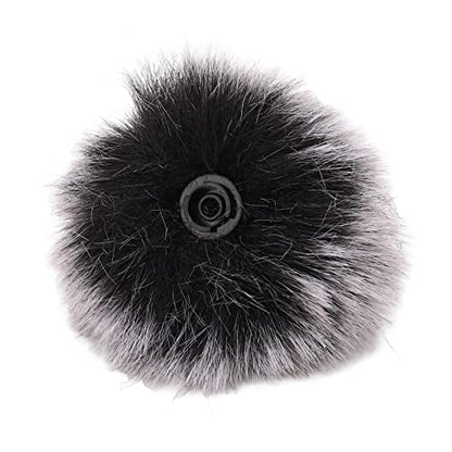 Microphone Windscreen, Foam Microphone Windscreen with Furry Windscreen, Furry Microphone Cover Noise Reduction, Soft Compact Microphone Windscreen Muff for Recording