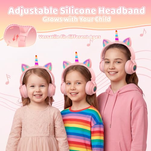 Kids Wireless Bluetooth Headphones for Ages 2+ - color: Pink