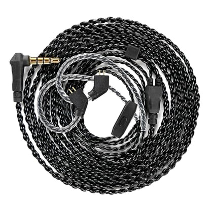 KBEAR KS1 IEM Cable, 2 Meter Long in Ear Monitor Cable, CCZ C01 4N OFC Upgraded Replacement Earbuds Cords for CCZ Melody, DC01 PRO, MC02, DC02, DC03, NC01, KS2, Storm (2m, TFZ-Pins With Mic, Black) - size: 2m, style: TFZpins-With Mic