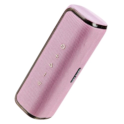 IPX7 Waterproof Bluetooth Shower Speaker | 30W RMS (40W Peak) Floating Pool Speaker, RGB Sync Lights, Built-in Mic for Hands-Free Calls, Pink - color: Pink