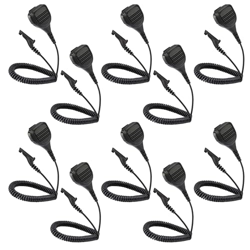 Arrowmax 10PS-APM250-M9 IP56 Waterproof Shoulder Speaker MIC Compatible with Motorola Radios APX6000 APX7000 APX8000 XPR6350 XPR6550 XPR7550 XPR7350e XPR7550e XPR7580e APX 6000 7000 8000 - size: 10 Pieces