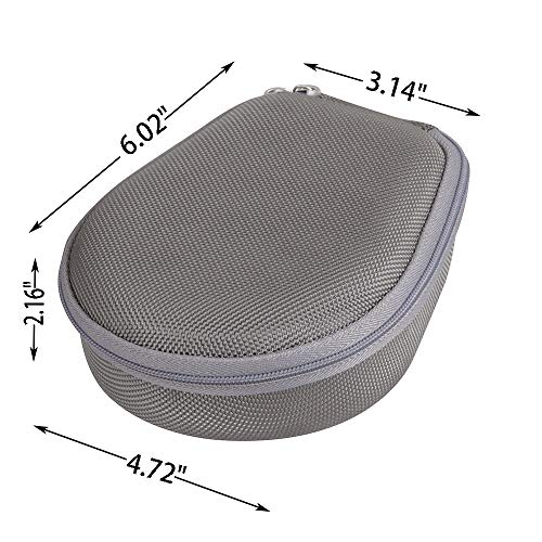 Hermitshell Case for AfterShokz Trekz Air/AfterShokz Aeropex/Titanium Mini/Shokz OpenRun Pro/SHOKZ OpenRun Pro 2 Open Ear Wireless Bone Conduction Headphones AS650 / AS800 (Grey) - color: Grey