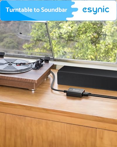 eSynic Professional 7ft Long RCA to Optical Audio Converter - style: RCA to Optical