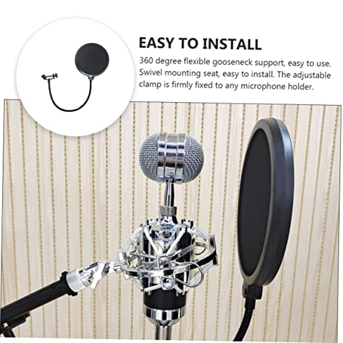Abaodam Professional Microphone Pop Filters Double-layer Mic Shield Filter Windscreen for Broadcasting