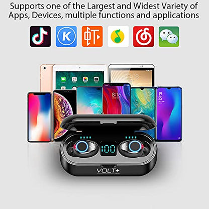Wireless V5.3 Bluetooth Earbuds Compatible with Samsung Galaxy Z Fold 5 IPX6 Super Bass Plus 24Hrs Charging Travel Case for in-Ear Headphones