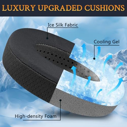SOULWIT Cooling Earpads for Sennheiser HD600/HD650/HD6XX - Black | for HD600/HD650/HD660 S/HD660 S2/HD6XX/HD58X/HD580/HD565/HD545/HD535 Headphones - color: Black