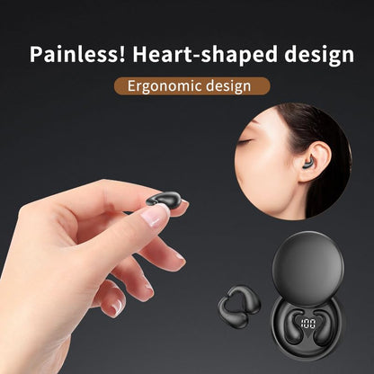 Mini Invisible Earbuds Bluetooth 5.4,Sleep Earbuds for Side Sleepers, Mini Noise Blocking Sleep Earphones,Sleep Friendly Side Sleeping Earphones, for Work (Black) - color: Black