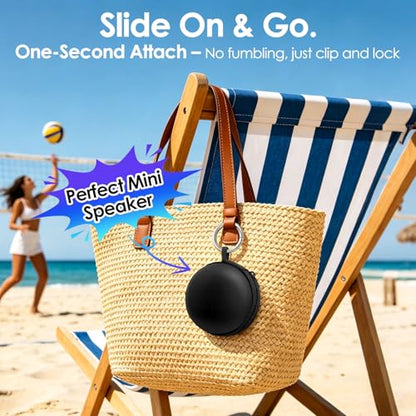 Portable Bluetooth Speaker Case Packed, Mini Speaker, Noise Mic | 12H Battery Life, Metal Cover,TWS Pairing, Wireless Speaker with RGB Lights for Home/Travel/Outdoor/Car/Beach by Music Lovers - color: Silver Black