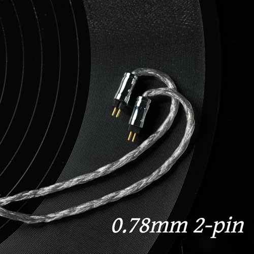 2 Pin IEM Upgrade Cable, 0.78mm Connector, 24-Core Silver-Plated, 4.1ft (1.25m), 4.4mm to 2-Pin/MMCX/QDC for in-Ear Monitors - size: 3.5mm-2PIN