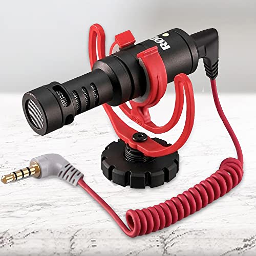 ElloGear 3.5mm TRS to TRRS Adapter Microphone Cable Compatible with Rode SC7, VideoMic, VideoMicro Go, Boya, Other External Mic - TRRS Cable Fits iPhone, Smartphone and Tablets