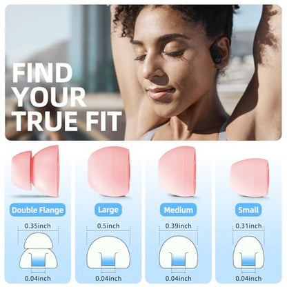 8 Pairs Replacement Ear tip for Powerbeats Pro（Pink） | Beats Earbuds Replacement Tips,Wireless Earphone Headphones, Silicone Earbuds Buds Set with Cleaning kit - color: pink