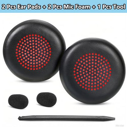 Savi 8220 Earpads Replacement for Plantronics Savi 8210/8220/ 8200 Headset | Ear Pads Cushions Protein Leather High-Density Foam - Black