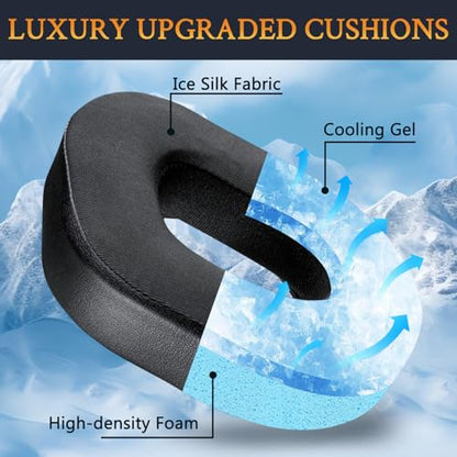 SOULWIT Cooling Earpads for Turtle Beach Stealth 700 Gen 2, 700 Gen2 MAX Headset, Ear Pads with Ice Silk Fabric, Noise Isolation Foam - Black - color: Black