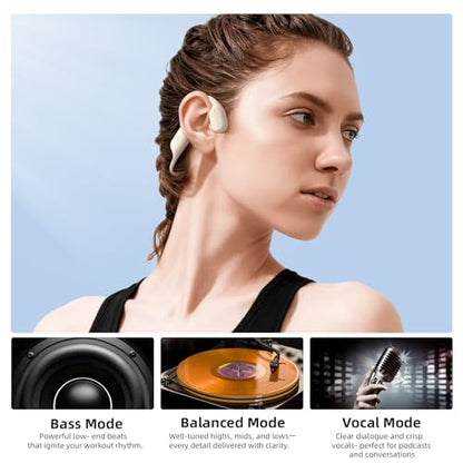 LYPERTEK SoundFree S30 Bone Conduction Swimming Headphones | IP68 waterproof design with 32GB MP3 storage, Bluetooth 6.0 and lightweight fit for phone-free underwater workouts. - color: SOUNDFREE S30-Beige