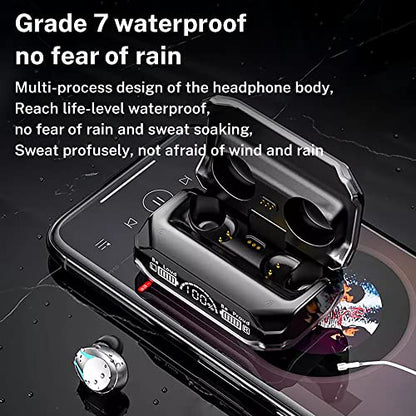 M41 Bluetooth Ear Buds, True Wireless Earbuds 120Hrs Playback with 1200mAh Battery, IPX7 Waterproof Bluetooth Earphones for Android, iPhone, PC, Laptop (Black) - color: Black