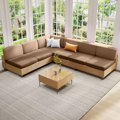 Jacquard Couch Cushion Covers, L Shape Sectional Sofa Slipcovers | Diamond Lattice, L Shape Sectional Fit, Washable, Chaise Cushion Cover, Sofa Protection (1 Piece for Chaise) - color: Camel, size: Chaise (1 Piece)