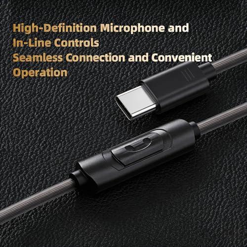 Piluyaa Wired Gaming Headphones IEM Earphones with 1DD，QKZ ENZO in Ear Monitor, HiFi USB C Earbuds, Bass Sound with New 11mm Dynamic Driver for Video Music Gaming (Colorful) - color: Light PURPLE