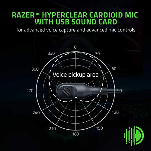 Razer BlackShark V2 Gaming Headset: THX 7.1 Spatial Surround Sound - 50mm Drivers - Detachable Mic - for PC, PS4, Nintendo Switch - 3.5 mm Headphone Jack & USB DAC - Classic Black (Renewed)