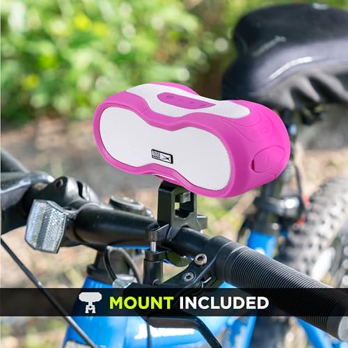 Altec Lansing - Portable Bluetooth Speaker, Waterproof IP67 - color: Barbie Pink/White, size: Medium