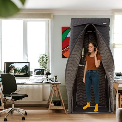 Portable Recording Booth, Vocal Booth for Home Studio & Voiceover - size: L