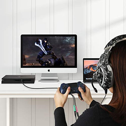 Long USB Audio Adapter with 3.5mm Jack External USB Sound Adapter - 1.2M - size: 47 inch / 120 cm