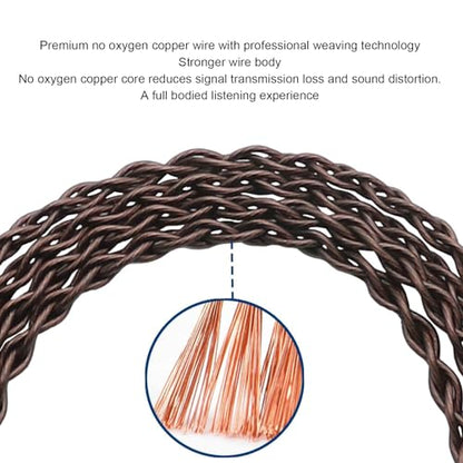 MMCX Earphone Cable Replacement Cable for SE535, UE900, TINHIFI T2, 3.5mm to MMCX, 1.2M