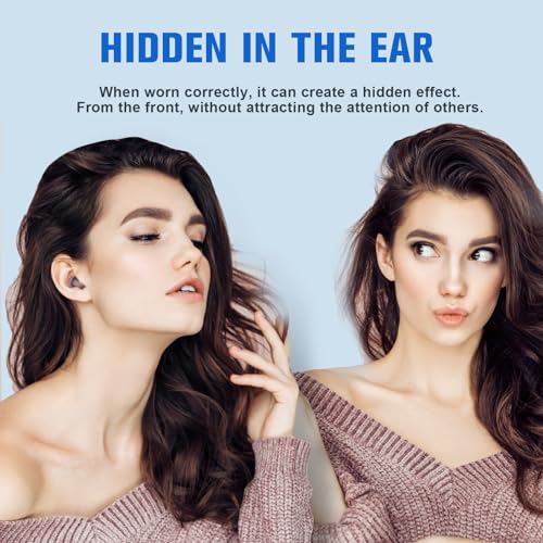 Invisible Smallest Mini Earbuds Wireless Bluetooth Ear Buds for Small Ears Canals, Discreet Low Profile Spy Earpiece Wireless Tiny Micro Hidden Earbuds with Microphone Small Headphones for Work-Beige - color: Nude