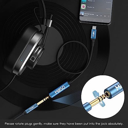 USB Type C to 1/4 Headphone Adapter 6.35mm Female to USB C Adapter | Stereo TRS 1/4 Female to USB C Aux Audio Jack Adapter for Amplifier, Mixer, Home Theater, Phone, Laptop, 6.35mm Headphone - style: USB-C Male to 1/4 Female