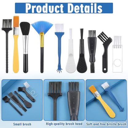10 Pcs Anti-Static Keyboard Brush Cleaning Set, Mini Portable Electronic Keyboard Brushes for Fans Keyboards Laptop Circuit Board Motherboards PC Cleaning Brush Set