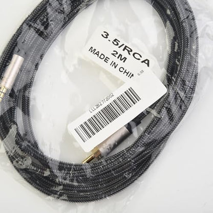 Digital Coaxial Audio Video Cable for RCA to 3.5mm Jack SPDIF Gold-Plated Connectors Nylon for Braided for Compatible with for HDTV Soundbar (1M) - size: 1M