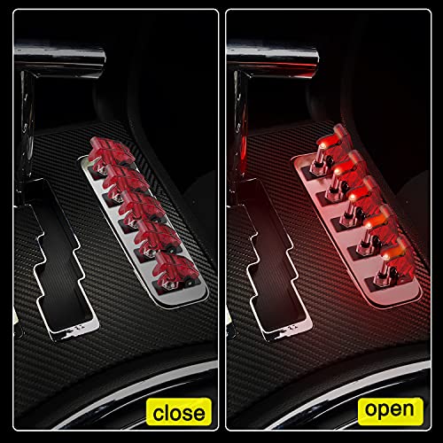 Nilight 5PCS12V LED Toggle Switch Heavy Duty 20A SPST ON Off 3 Pin Rocker for Automotive Cars Trucks Boats Racking - color: 5PCS Led Switch Red