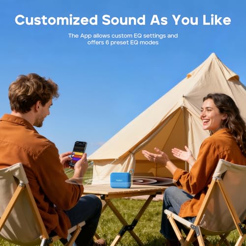 Tribit PocketGo Portable Bluetooth Speaker, 7W, IP68 Waterproof, 20H, Blue - color: Blue