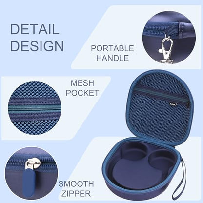 Hard Headphone Case for Sony WH-CH520 / JBL Tune Live 670NC, Blue | Protective Carring Storage Case for Over-Ear Headphones, with Handle Strap & Mesh Pocket - color: BLUE