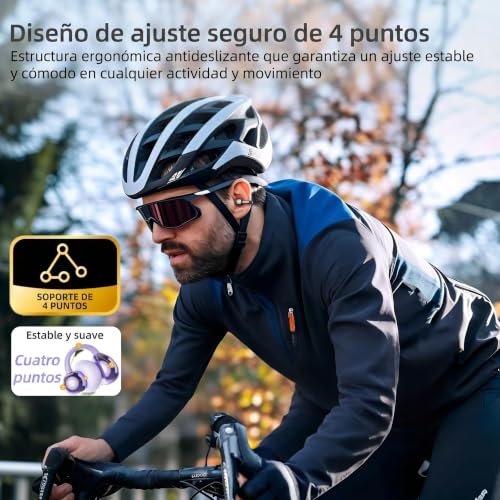 M100 Clip On Earbuds with Touchscreen Case , Wireless Open Ear Headphones for Glasses Small Ears,50h Battery Life，Lightweight 4.1g, Bluetooth 6.0 , IPX7 Waterproof , Earbuds for Running work out,black - color: Black