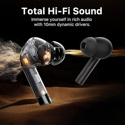 NOBIS Wireless Earbuds Bluetooth Headphones, Bluetooth 6.0, 30Hrs Playtime with LED Display Charging Case, Smart ENC Clear Calls, Dual Device Connection, Touch Control in-Ear for iPhone Android