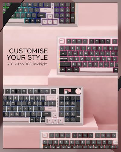 Redragon Wireless Mechanical Keyboard, with LCD Smart Screen & Control Knob