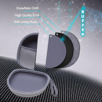 Headphone Case for JLab/Beats/TOZO/BERIBES/Picun Etc Headphones, Gray | for JLab JBuds Lux ANC/Go Lux ANC, Beats Studio Pro/Solo 4 3,TOZO HT3,KVIDIO Etc Headphone, Hard Shell Case for Travel Home - color: Gray