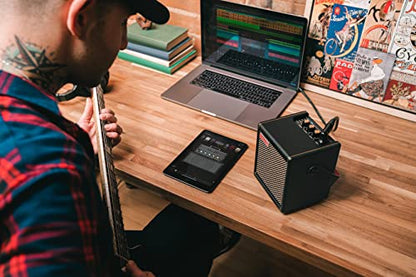 Positive Grid Spark MINI 10W Small Smart Guitar Amp & Bluetooth Speaker | Portable Sound for Guitar Playing at Home or On the Go | Black | Portable amp & Bluetooth speaker for electric, acoustic & bass. 100k+ tones, Spark AI, Smart Jam, up to 8-hr battery