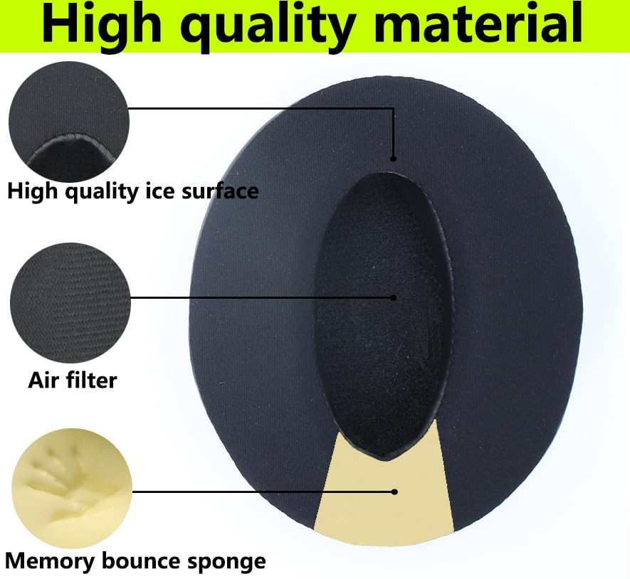 Replacement Ear Pads Compatible with Sennheiser HD4.50 Black/ice | for Sennheiser HD4.50BT/HD4.50BTNC/HD4.50SE/HD4.40/HD4.30G/HD4.20S/HD458BT/HD450/HD450BT/HD400S/HD350BT headphones - color: Black/ice