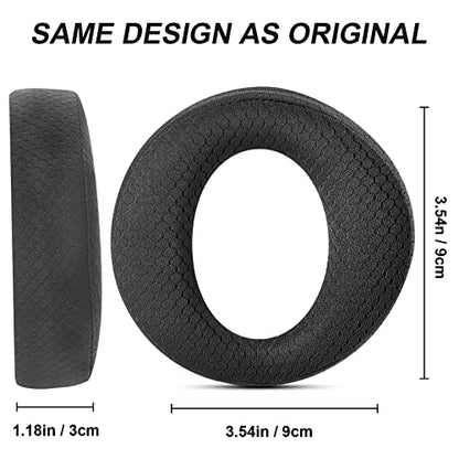 GVOEARS Ear Pads Cushions Replacement for Sony PlayStation 5 PS5 Pulse 3D Wireless Headset (Breathable Mesh Fabric) - color: Matte Black-Mesh