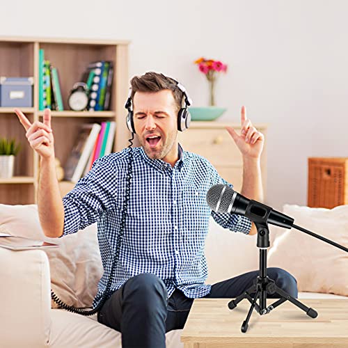 BILIONE Microphone Stand Desk Tripod, Portable Desktop Mini Mic Stand