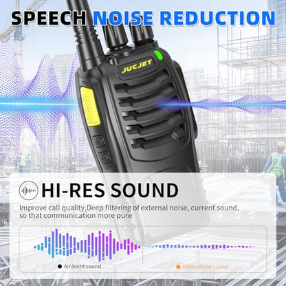 888HD Walkie Talkies, Digital Two Way Radios for Warehouses, 6 Pack