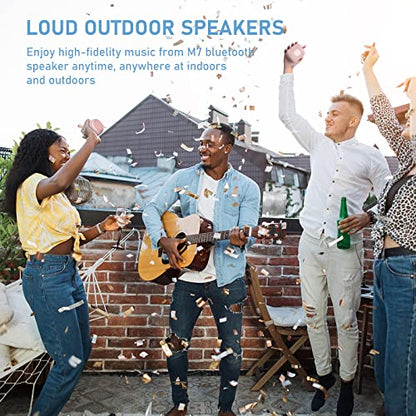 Bluetooth Speakers Portable Wireless Waterproof IPX7 Bluetooth 5.0 Dual Pairing Mini Shower Speaker, 24H Playtime Stereo Surround Sound, for Outdoor Travel, Pool