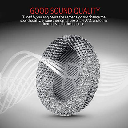 Professional Bose Headphones Ear Pads, Fits Bose QuietComfort 35 ii /QC35 /QC25 /QC2 /QC15 /Ae2 /Ae2i /Ae2w /SoundTrue & SoundLink(Over-Ear), Fabric & Memory Foam, by Krone Kalpasmos– Gray Scrims - color: Grey