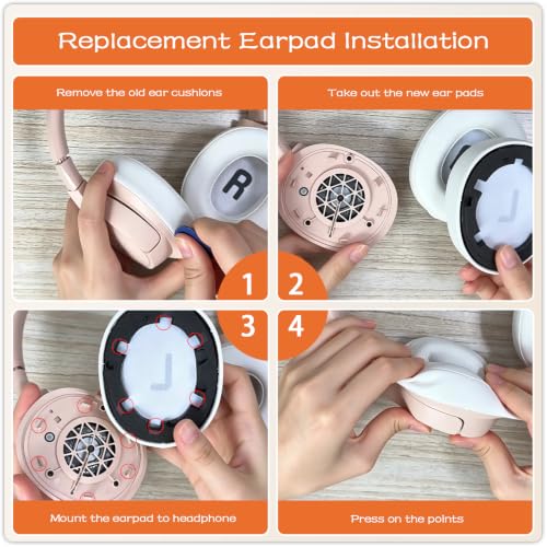 Replacement Ear Pads for JBL Tune 700BT, 710BT, 720BT, Tune 750BTNC, 760NC, 770NC Wireless Over-Ear Headphones, Ear Cushions, Ear Cups Cover Repair Parts (Blue) - color: Blue