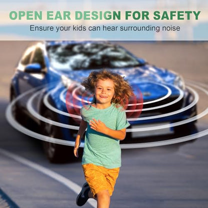 Mehomeli Kids Headphones, Bluetooth 5.2 Air Conduction Open Ear Headphones | 85dB Volume Limiting, Stereo Sound with Mic, IPX5 Waterproof, 20H Playtime, Perfect for School and Outdoor, Yellow - color: Yellow
