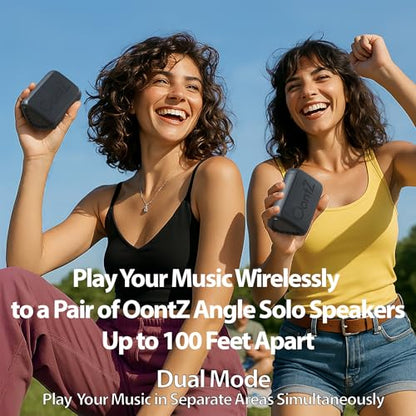 OontZ Angle Solo Compact Bluetooth Speakers, 2-Pack, 14-Hour Playtime